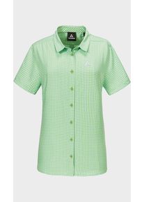 Sch&ouml;ffel Outdoorbluse SCH&Ouml;FFEL "CIRC Blouse Style Dalfoss WMN", Damen, Gr. 40, 6175, gr&uuml;n, Oberstoff: 100% Polyester, Basic, V-Ausschnitt, Blusen Outdoorbluse