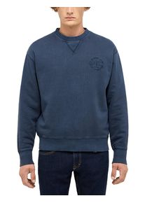 Sweatshirt Mustang "Herren Style Auburn", Herren, Gr. S, navy, 100% Baumwolle, relaxed fit, Sweatshirts Sweatshirt