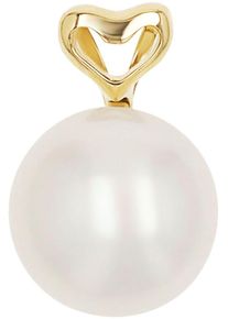 Kettenanh&auml;nger Amor "2039187", gold (gelbgoldfarben, wei&szlig;), Schmuckanh&auml;nger, Damen, Gelbgold 375 Perlen, 0,82 g, Gelbgold 375, Perlen, Kettenanh&auml;nger, mit S&uuml;&szlig;wasserzuchtperle