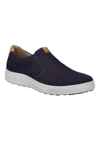 Slip-On Sneaker Josef Seibel "Maddox 06", Herren, Gr. 42, ocean kombiniert, Kalbsleder, Nubukleder, kontrastfarbene Details, Schuhe Slip-On Sneaker, Schlupfschuh, Freizeitschuh Slipper mit Stretcheins&auml;tzen, G-Weite