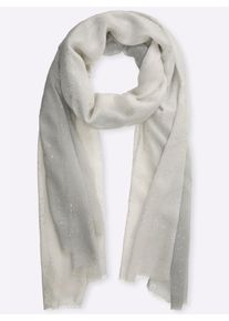 Modeschal Heine, Damen, steingrau, Polyester, gemustert, Modet&uuml;cher Modeschal