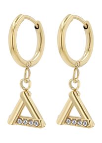 Adelia&acute;s Kettenanh&auml;nger ADELIA&acute;S "Damen Anh&auml;nger aus Edelstahl mit Strass Steinchen", gold, Schmuckanh&auml;nger, Damen, Edelstahl, Kettenanh&auml;nger