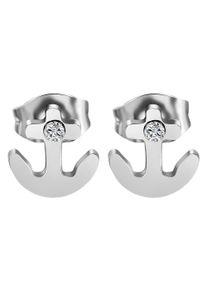 Adelia&acute;s Paar Ohrstecker ADELIA&acute;S "Damen Ohrringe &iquest; Ohrstecker aus Edelstahl mit Strass Steinchen", silber, Ohrringe, Damen, Edelstahl, Paar Ohrstecker