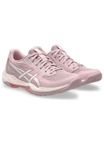 Hallenschuh asics "GEL-ROCKET 12", Damen, Gr. 43,5, morganite, wei&szlig;, Textil, Schuhe Hallenschuh, besonders geeignet f&uuml;r Handball und Volleyball