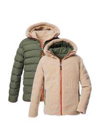 Wendejacke Killtec "KOW 231 BYS JCKT", Jungen, Gr. 152, olivgr&uuml;n, Obermaterial: 100% Polyester;Obermaterial 2: 100% Polyester;F&uuml;llung: 100% Polyester, Jacken Wendejacke, Wendbare Kinderjacke, wasser- und windabweisend, reflektierend
