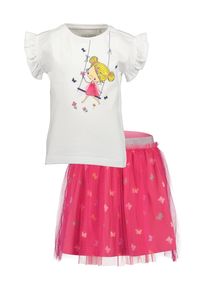 T-Shirt Blue Seven "Blue Seven M&auml;dchen Set mit T-Shirt und T&uuml;llrock", M&auml;dchen, Gr. 116, m001, multipack 1, 100% Baumwolle, normal, Rundhals, Shirts T-Shirt