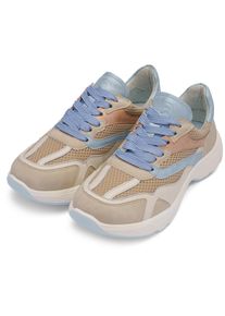 Keilsneaker Ara "BOSTON", Damen, Gr. 41, hellbeige, pastellfarben, Glattleder, Lederimitat, Textil, Schuhe Keilsneaker, Freizeitschuh, Halbschuh, Schn&uuml;rer mit Logopr&auml;gung, Weite H