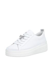 Plateausneaker Remonte, Damen, Gr. 39, wei&szlig;, Leder, unifarben, Schuhe Plateausneaker, Freizeitschuh, Halbschuh, Schn&uuml;rschuh mit Lite &acute;n Soft-Ausstattung