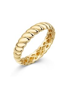 Fingerring Firetti "Schmuck Geschenk Gold 375 Damenring Ring Kordel" Gr. 62, gelbgoldfarben, Fingerringe, Damen, 62, Gelbgold 375, 4,6mm, Fingerring