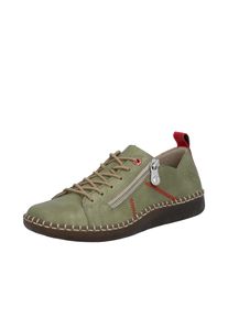 Sneaker Rieker, Damen, Gr. 39, dunkelgr&uuml;n, Lederimitat, Schuhe Sneaker, Casual-Sneaker, Halbschuh, Schn&uuml;rschuh mit Ziernaht
