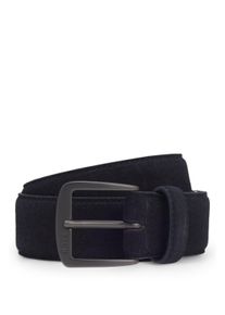 Lederg&uuml;rtel BOSS "Syhr-Sd-St_Sz35", Herren, Gr. 85, dunkelblau 401, Leder, unifarben, G&uuml;rtel Lederg&uuml;rtel