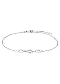 Armband Amor "2026214", silber (silberfarben, kristallwei&szlig;, kristallwei&szlig;), Armb&auml;nder, Damen, 19cm, Silber 925 (Sterlingsilber), Armband, mit Zirkonia (synth.)