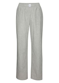 Pyjamahose Copenhagen Studios, Damen, Gr. 46, N-Gr, grau, Web, Obermaterial: 100% Baumwolle, unifarben, bequem lang, Hosen Pyjamahose, aus leichter Baumwolle-Webware