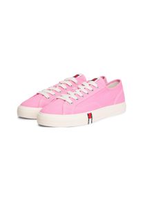 Plateausneaker Tommy Jeans "ARCHIVE Y2K", Damen, Gr. 37, rosa, Textil, unifarben, Schuhe Plateausneaker, Freizeitschuh, Halbschuh, Schn&uuml;rer im Retro-Look mit Label im Plateau