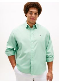Tommy Hilfiger Big & Tall Langarmhemd "BT-FLEX POPLIN SOLID", Herren, Gr. 4XL, N-Gr, crushed mint, Web, Obermaterial: 100% Baumwolle, TOMMY HILFIGER BIG & TALL, klassisch normal, Rundhals, eingesetzt,&Auml;rmel mit &Auml;rmelschlitz Manschette mit Kn&ouml;pfen, Hemden Langarmhemd, Gro&szlig;e Gr&ouml;&szlig;en, regular fit