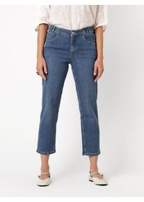 7/8-Jeans Toni "Liv 7/8", Damen, Gr. 42, N-Gr, blau bleached used, Denim/Jeans, Obermaterial: 88% Baumwolle, 10% Polyester, 2% Elasthan, regular fit kn&ouml;chelfrei, Jeans 7/8-Jeans, Regular-Fit, mit Stretch