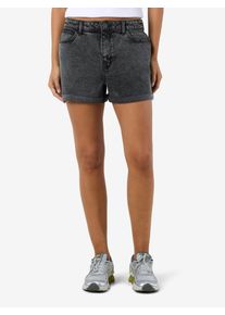 Jeansshorts Noisy may "NMMONI HW DNM SHORTSAZ391DG NOOS", Damen, Gr. S (36), N-Gr, dunkelgrau denim, Denim/Jeans, Obermaterial: 99% Baumwolle, 1% Elasthan, unifarben, slim fit kurz, Jeans Jeansshorts