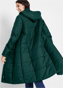 Steppmantel bonprix "Steppmantel mit abnehmbarer Kapuze", Damen, Gr. 46, gr&uuml;n (tiefgr&uuml;n), Obermaterial: 100% Polyester. Futter: 100% Polyester. &Auml;rmelfutter: 100% Polyester, unifarben, oversize, M&auml;ntel Steppmantel, mit abnehmbarer Kapuze, mit Eingrifftaschen, mit Stehkragen