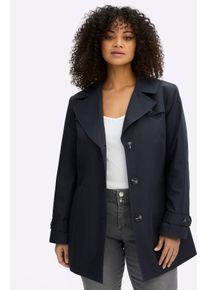 Outdoorjacke sheego, Damen, Gr. 56, tiefblau, 64% Baumwolle, 36% Polyester, unifarben, Jacken Outdoorjacke