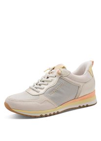 Slip-On Sneaker Marco Tozzi, Damen, Gr. 40, creme kombiniert, Lederimitat, Textil, unifarben mit Farbeinsatz, Schuhe Slip-On Sneaker, Freizeitschuh, Halbschuh, Schn&uuml;rschuh mit Feel Me-Ausstattung