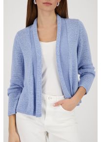 Strickjacke monari "Jacke Strick&uuml;berwurf Basic", Herren, Gr. 38, light sky, Strick, Obermaterial: 57% Polyacryl, 43% Polyamid, unifarben, regular fit normal, ohne Ausschnitt, eingesetzt B&uuml;ndchen, Strickjacken Strickjacke, Schalkragen, Regular Fit