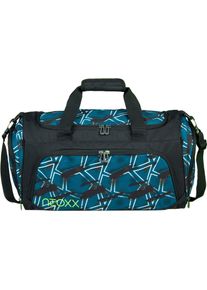 Sporttasche neoxx "Move", M&auml;dchen, Gr. B/H/T: 43cm x 26cm x 24cm, blau (flash yourself), Polyester, Taschen Sporttasche, teilweise aus recyceltem Material