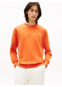 Sweatshirt Tommy Hilfiger "ESSENTIAL TERRY CREWNECK", Herren, Gr. XL, brilliant orange, Sweatware, Obermaterial: 100% Baumwolle, regular fit, Rundhals, Rippb&uuml;ndchen, Sweatshirts Sweatshirt