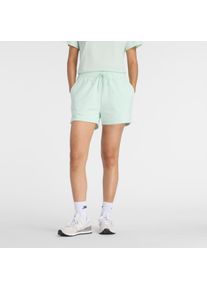 Shorts New Balance "Sport Essentials French Terry Short", Damen, Gr. XL, N-Gr, cosmic jade, Obermaterial: 60% Baumwolle, 40% Polyester, Hosen Shorts, atmungsaktiv, lockere Passform