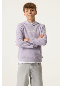 Hoodie Garcia, Jungen, Gr. 128/134, misty lila, Sweatware, Obermaterial: 80% Baumwolle, 20% Polyester, regular fit taillenbedeckt, Rippb&uuml;ndchen, Sweatshirts Hoodie, mit Print