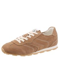 Marc O'Polo Sneaker MARC O'POLO "FABIANA", Damen, Gr. 39, sand, Veloursleder, unifarben, Schuhe Sneaker, Halbschuh, Schn&uuml;rschuh, Casual-Sneaker mit Memory Foam