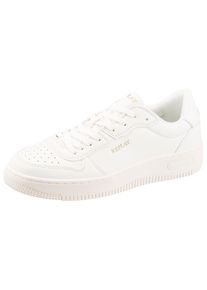 Sneaker Replay, Herren, Gr. 44, wei&szlig;, Lederimitat, unifarben, Schuhe Sneaker, Schn&uuml;rschuh, Halbschuh, Freizeitsneaker mit gepolstertem Schaftrand