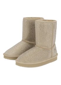 Philipp Plein Stiefeletten - Stiefel Mid Flat Verziert - Gr. 38 (EU) - in Beige - f&uuml;r Damen