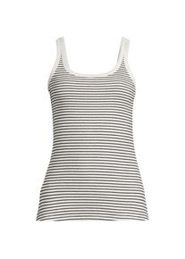 LANDS' END Ripp-Tanktop, Damen,  Wei&szlig;, Elasthan/Baumwoll-Mischung, by Lands' End