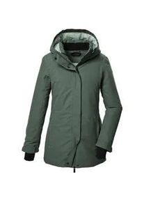 Parka Killtec "KOW 93 WMN PKR", Damen, Gr. 46, grau (graugr&uuml;n), Obermaterial: 100% Polyester;Futter: 100% Polyamid;F&uuml;llung: 100% Polyester, Jacken Parka, Wasser- und winddichter Damenparka, atmungsaktiv, recyceltes Material