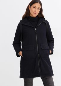 bonprix warm wattierter Winterparka mit Teddyfutter in Kapuze, schwarz, Gr.46, Stylischer Winterparker mit Kapuze aus Teddyfutter, 100% Baumwolle