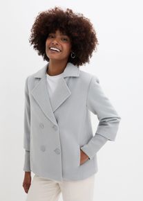 bonprix Cabanjacke mit Strick&auml;rmeln, grau, Gr.44, stylische Cabanjacke mit gro&szlig;em Kragen