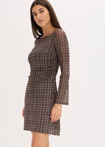 bonprix Jerseykleid mit Raffung, gr&uuml;n, Gr.44/46 (L), Modernes Kleid mit schmeichelnder Raffung