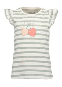 Shorty Blue Seven, M&auml;dchen, Gr. 116 (122), sanftes wei&szlig;, Jersey, Obermaterial: 100% Baumwolle, bedruckt, geringelt, gestreift, Basic kurz, Rundhals, Fl&uuml;gel&auml;rmel, Homewear-Sets Shorty, bestehend aus Shirt und Shorts