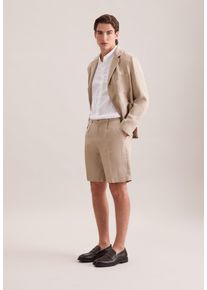 Shorts Seidensticker, Herren, Gr. 48, Normalgr&ouml;&szlig;en, beige, 100% Leinen, unifarben, Hosen Shorts
