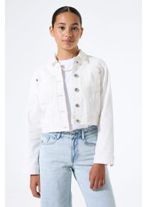 Jeansjacke Garcia, M&auml;dchen, Gr. 140/146, wei&szlig;, Denim/Jeans, Obermaterial: 91% Baumwolle, 7% Polyester, 2% Elasthan, regular fit kurz, B&uuml;ndchen, Jacken Jeansjacke, mit Brusttaschen, for Girls