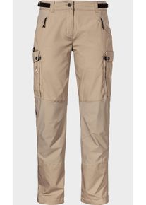 Sch&ouml;ffel Outdoorhose SCH&Ouml;FFEL "Pants Style Maghera WMN", Damen, Gr. 42, Normalgr&ouml;&szlig;en, 4705, beige, Oberstoff: 65% Polyester, 35% Baumwolle; Oberstoff Besatz: 88% Nylon, 12% Elasthan, Hosen Outdoorhose