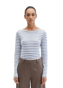 Marc O'Polo Langarmshirt MARC O'POLO, Damen, Gr. L, multi, fall sky, Single Jersey, Obermaterial: 100% Baumwolle, U-Boot-Ausschnitt, Shirts Langarmshirt, im sch&ouml;nen Streifenmuster