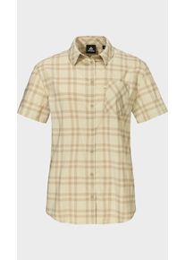 Sch&ouml;ffel Outdoorbluse SCH&Ouml;FFEL "Blouse Style Frolya WMN", Damen, Gr. 40, 4105, beige, Oberstoff: 81% Polyester, 14% Nylon, 5% Elasthan, bequem, V-Ausschnitt, Blusen Outdoorbluse