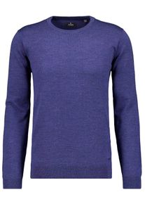 Rundhalspullover Ragman, Herren, Gr. 64, blau, melange, 782, Strick, 100% Wolle, Rundhals, Pullover Rundhalspullover