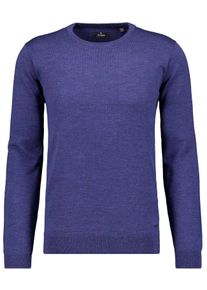 Rundhalspullover Ragman, Herren, Gr. 52, blau, melange, 782, Strick, 100% Wolle, Rundhals, Pullover Rundhalspullover