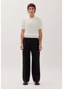 Poloshirt STUDIO SEIDENSTICKER, Herren, Gr. M, ecru, 90% Baumwolle, 10% Seide, unifarben, regular fit, Shirts Poloshirt, Strick Polo Uni