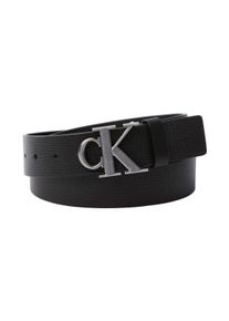 Lederg&uuml;rtel Calvin Klein "CK BUCKLE 40MM FIXED", Herren, Gr. 95, schwarz, antique silber, Web, Rindsleder, unifarben, G&uuml;rtel Lederg&uuml;rtel, Gr&ouml;&szlig;enverstellbar mit Metallschlie&szlig;e
