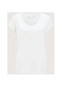 Madeleine Mode Kurzarmshirt MADELEINE "Jerseybluse Elegantes Viskose-Oberteil", Damen, Gr. 42, wei&szlig;, Obermaterial: 95% Viskose CV. 5% Elasthan EL., Shirts