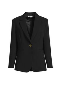 LANDS' END Cr&ecirc;pe-Blazer, Damen,  Schwarz, Polyester, by Lands' End