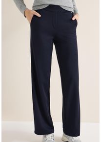 Stoffhose Cecil "Style NEELE", Damen, Gr. XXL (46), L&auml;nge 30, universal blau, Web, Obermaterial: 84% Polyester, 16% Viskose. Futter: 100% Polyester, unifarben, loose fit lang, Hosen Stoffhose, Wide Leg